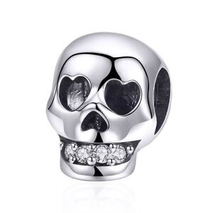 925 Sterling Silver Skull Charm